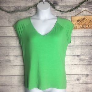 4/$25 GAP Stretch Tie Back Short Sleeve Green Top